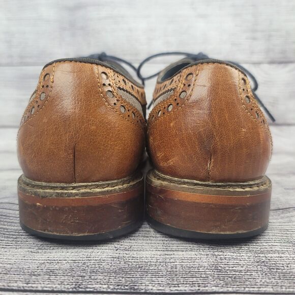 Justin Reece England Smith Casual Brogue Smarts In Brown Size EU 40 US 7 - Picture 4 of 16